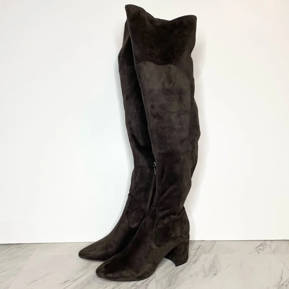 Marc Fisher Jayne Gray Over The Knee Boot 6M